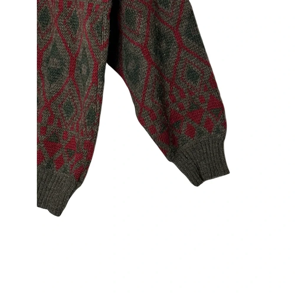 Vintage Woodman's‎ Men's Medium Sweater Wool Blend Crew Y2K Nordic Outdoor